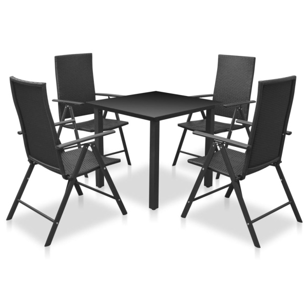 Set Mobilier De Exterior 5 Piese Aluminiu Si Poliratan 42775